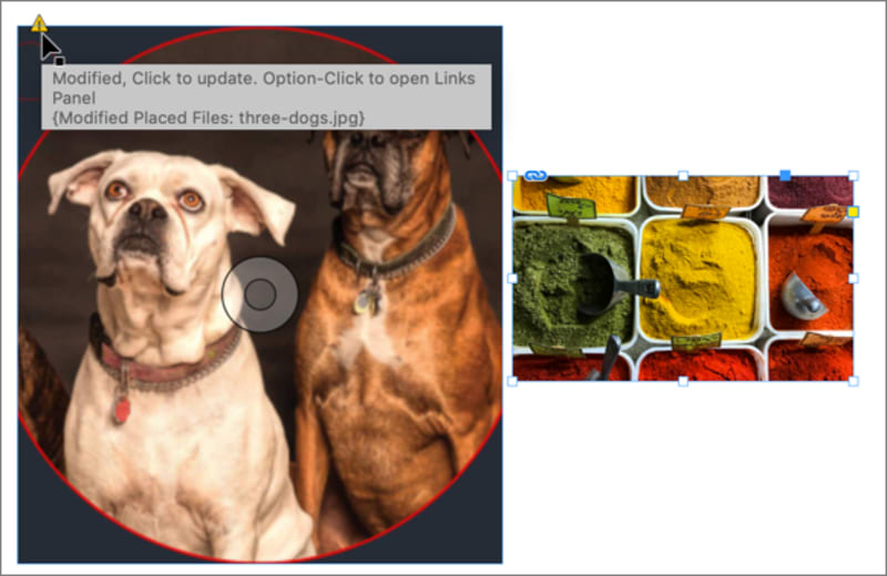 InDesign link warming