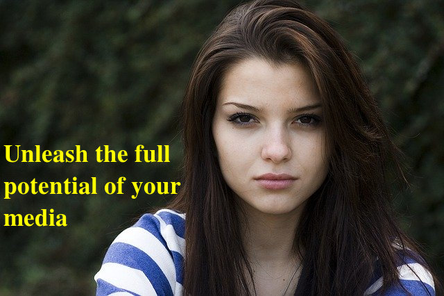 Text overlay avoiding the girl's face Text overlay avoiding the girl's face