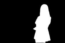 Mask of the woman on the right