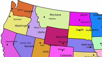 Map of the USA with zoompan effect