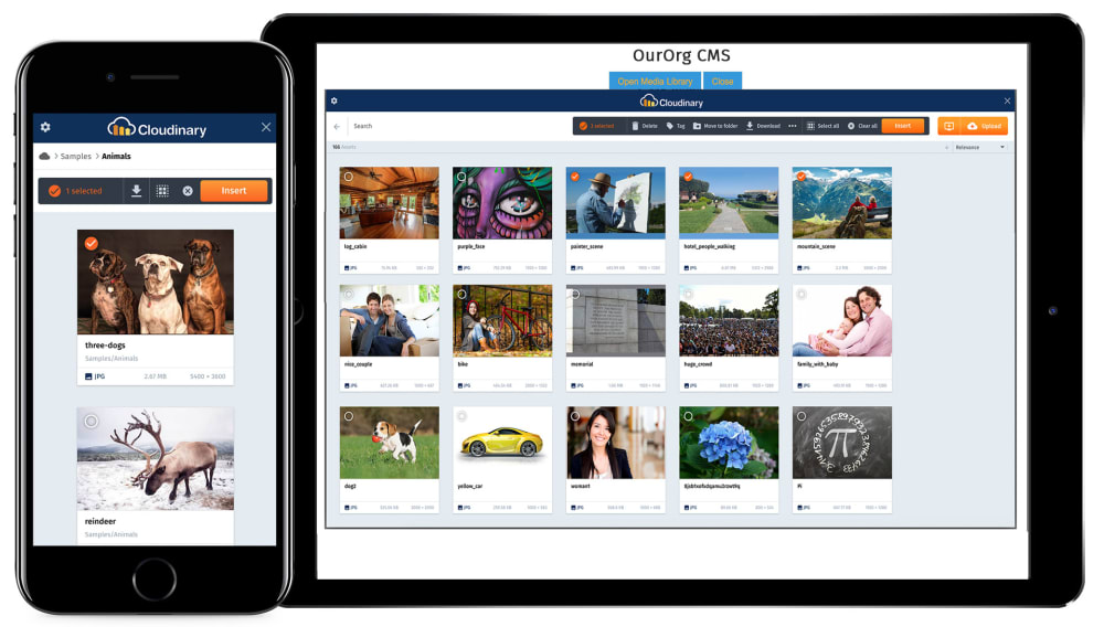 Sample Media Library widget