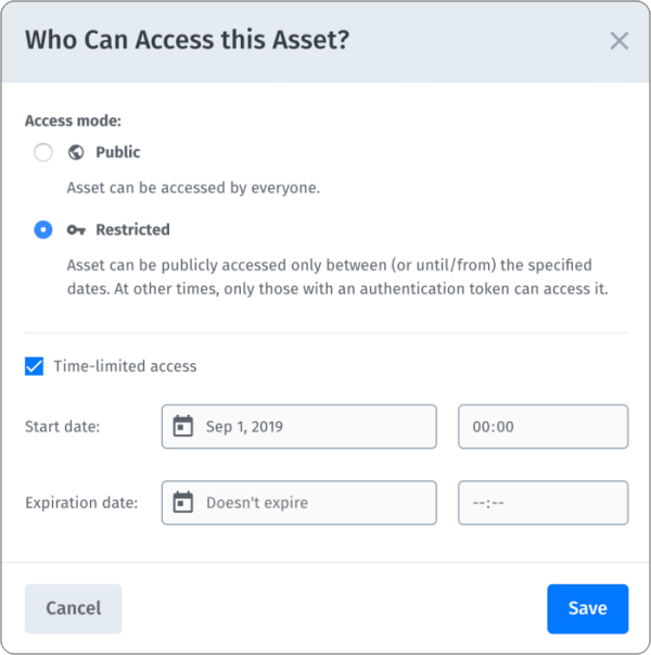 Setting access control