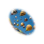 Hot air balloons with vignette and angled Hot air balloons with vignette and angled
