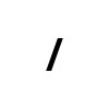 an image with a black background and a light gray %252F character on it