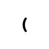 an image with a black background and a light gray %28 character on it