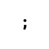 an image with a black background and a light gray %3B character on it