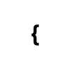 an image with a black background and a light gray %7B character on it