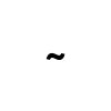 an image with a black background and a light gray ~ character on it