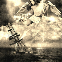 Sailing angel - source artwork