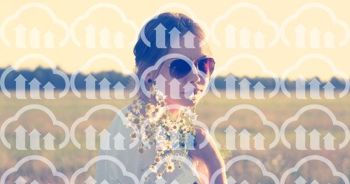 Image with tiled overlay