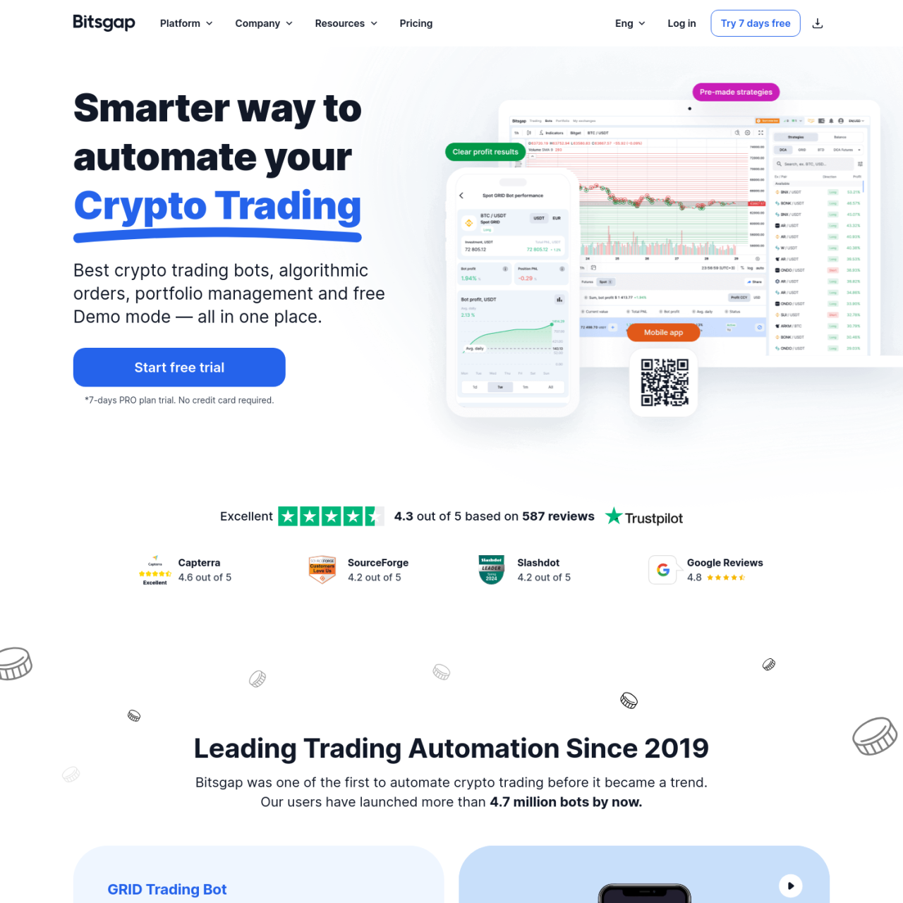 Bitsgap What is this website? Review your tools Vote and share your comments