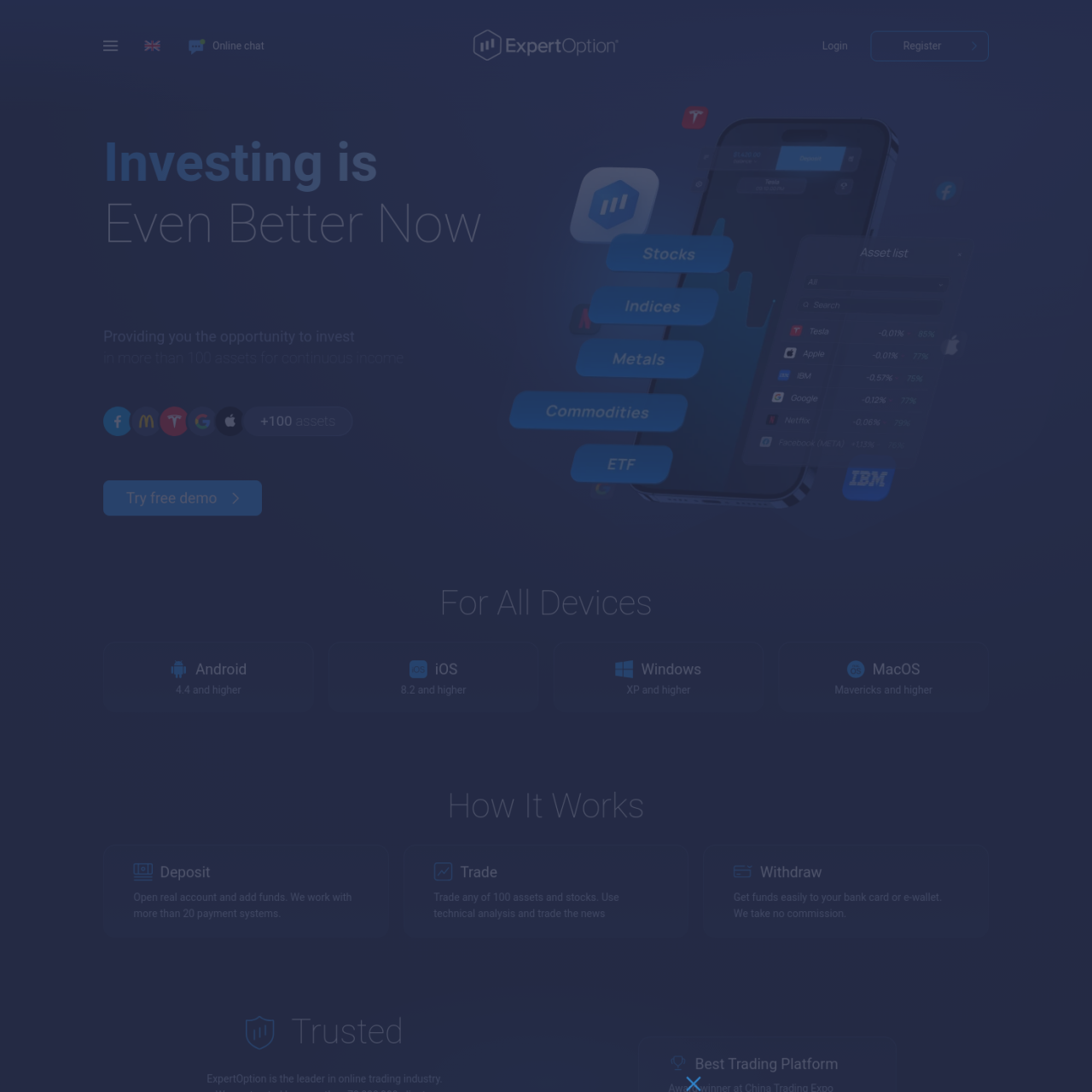 Expertoption What is this website? Review your tools Vote and share your comments
