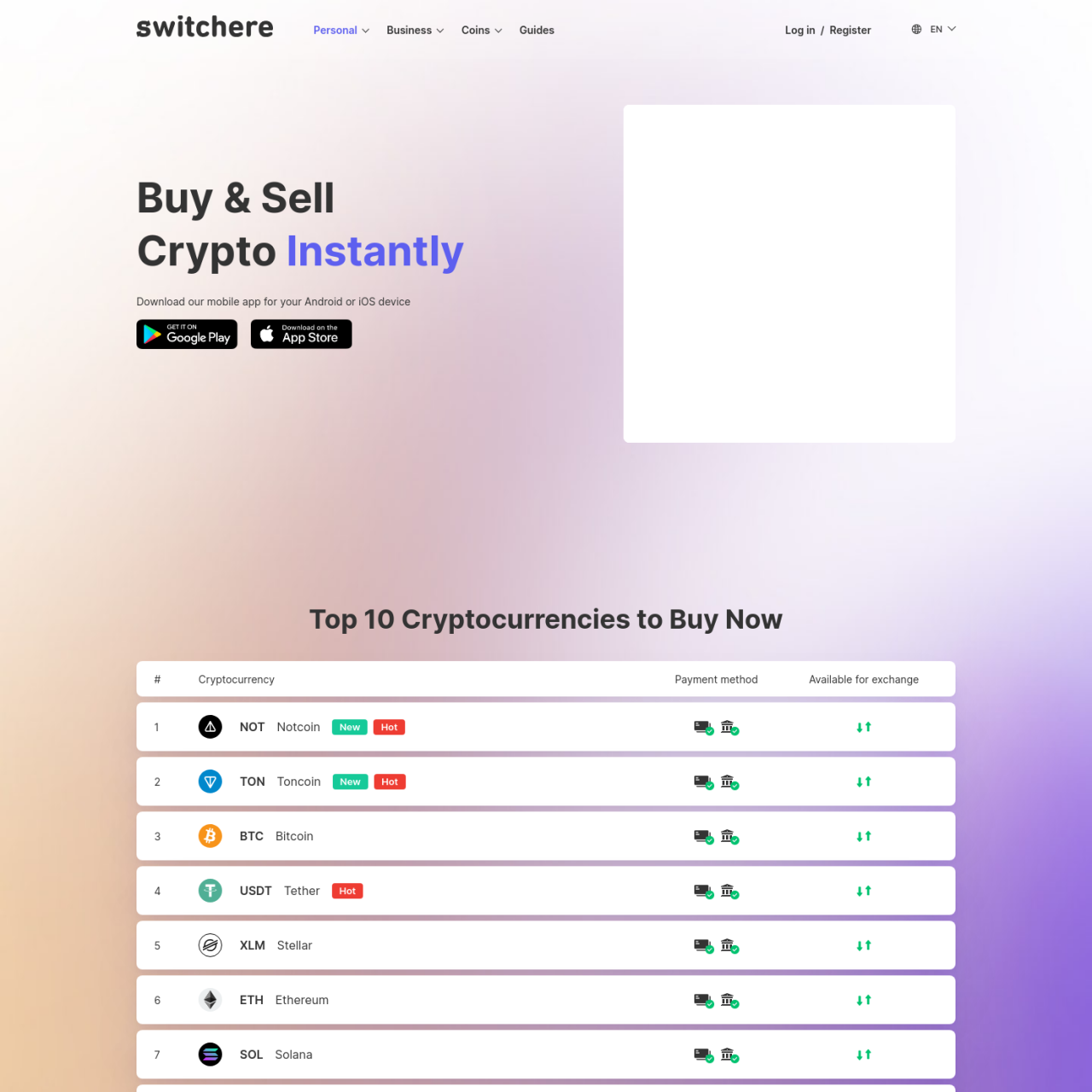 Switchere What is this website? Review your tools Vote and share your comments