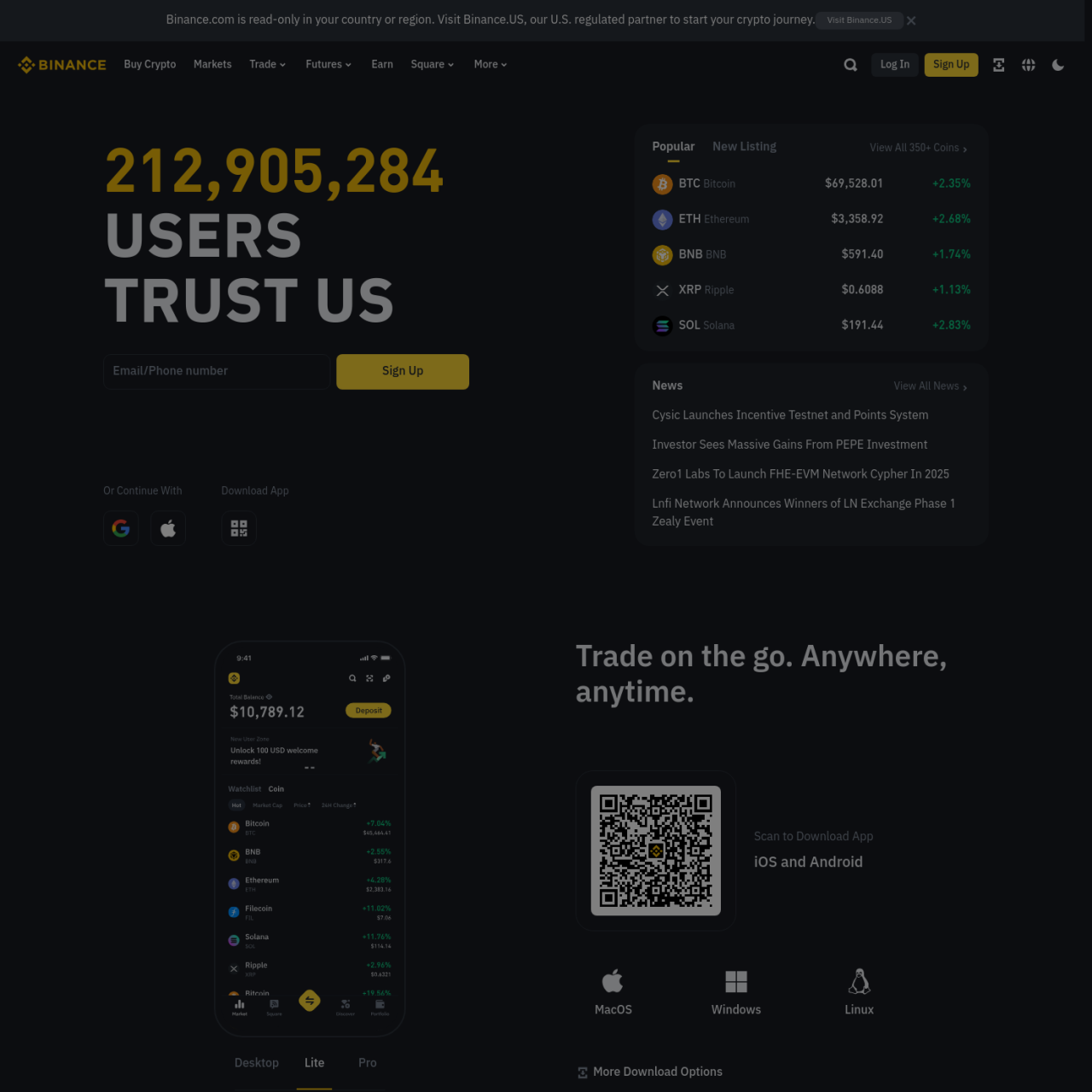 Binance What is this website? Review your tools Vote and share your comments