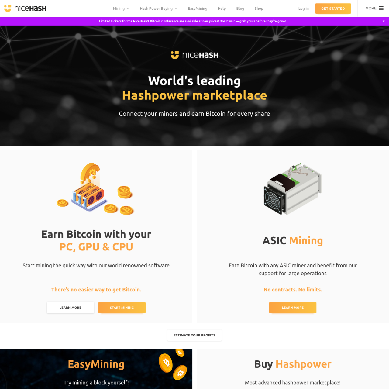 Nicehash What is this website? Review your tools Vote and share your comments