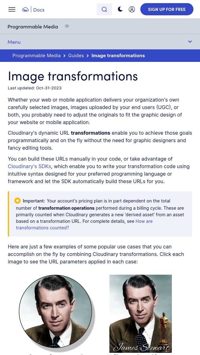 PNG of image transformations page