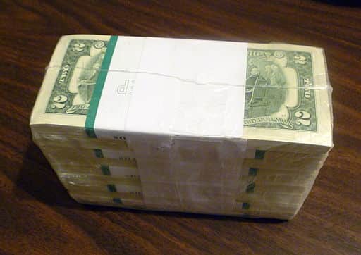 Stack of $2 bills