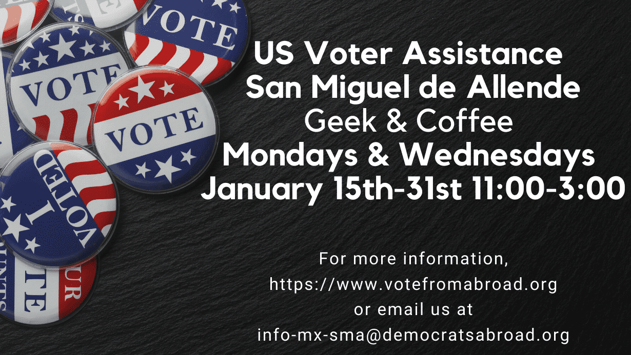 US VOTER ASSISTANCE OFFICE JANUARY 15th-31st Mondays & Wednesdays!