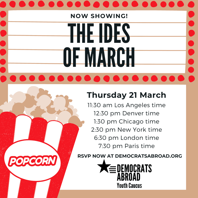 picture of popcorn with event times in different time zones