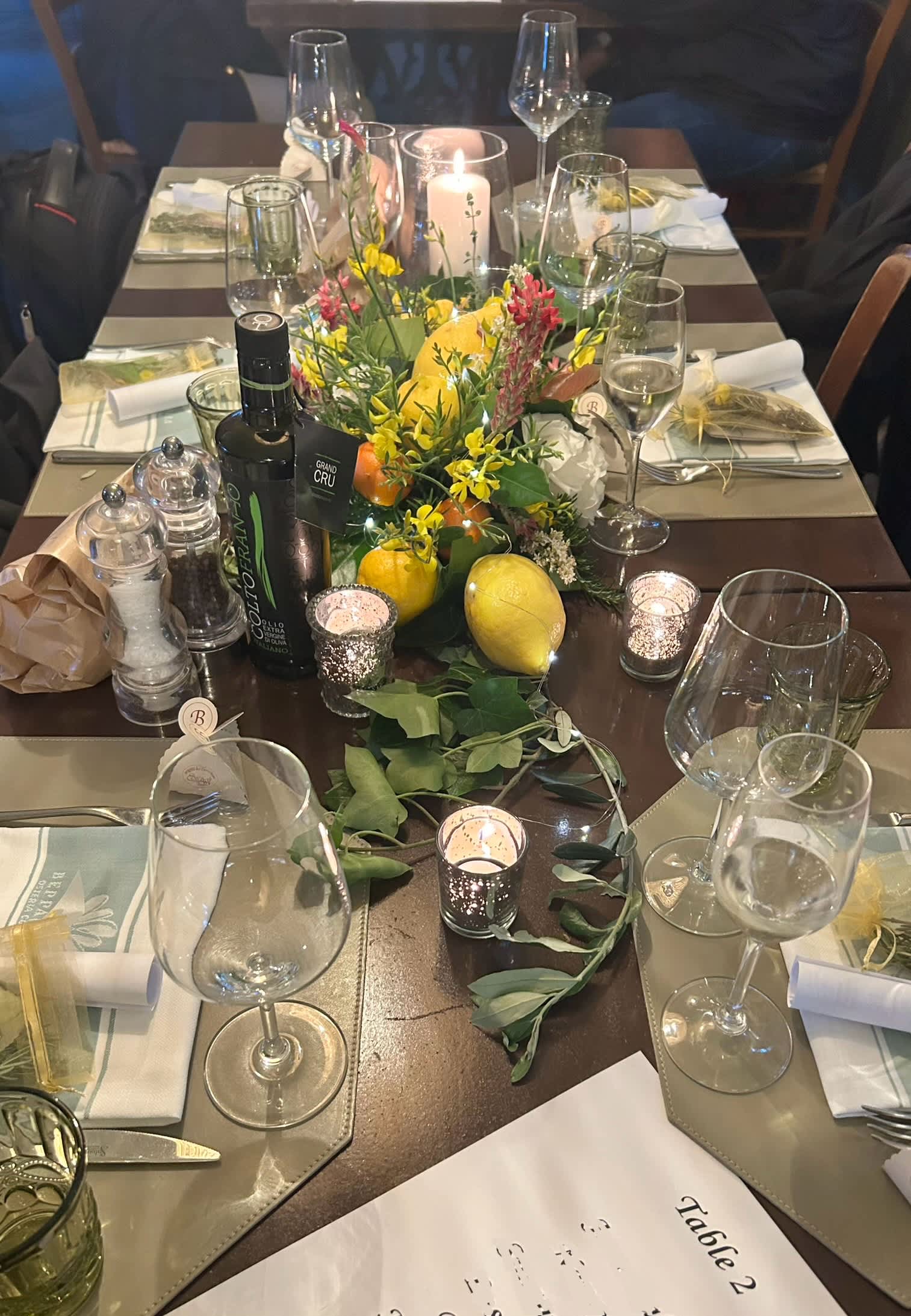 Table with flowers