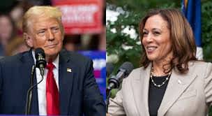 Trump and Harris speaking