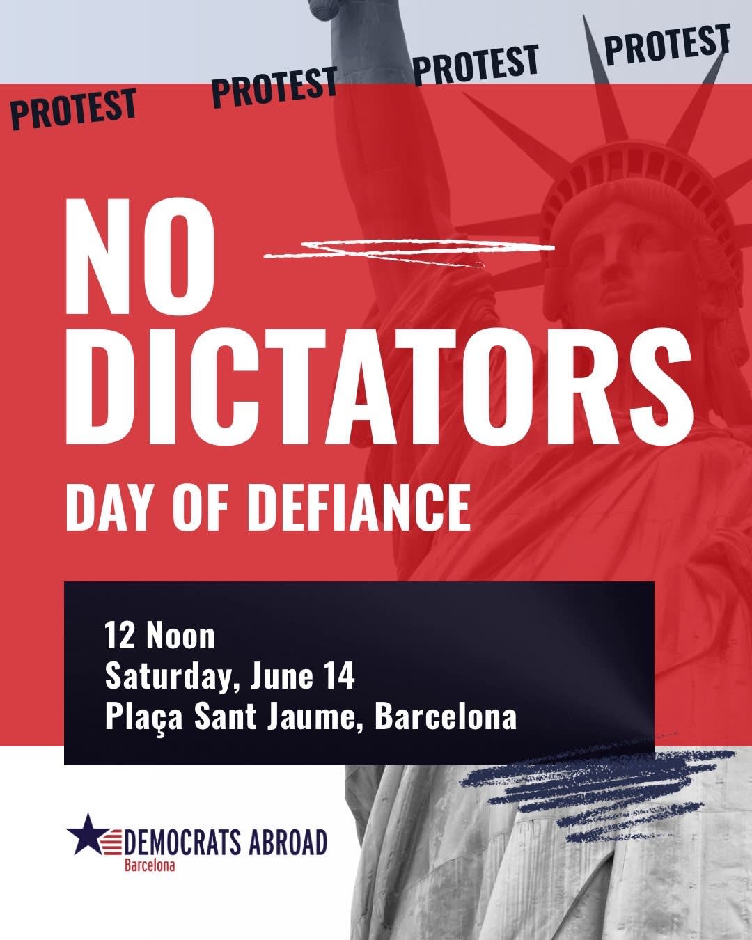 No Dictators Protest Poster