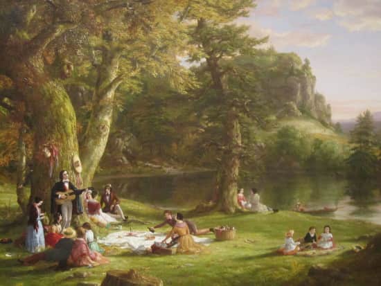 A painting called "A Picnic Party" by Thomas Cole, 1846