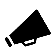 Megaphone with solid fill