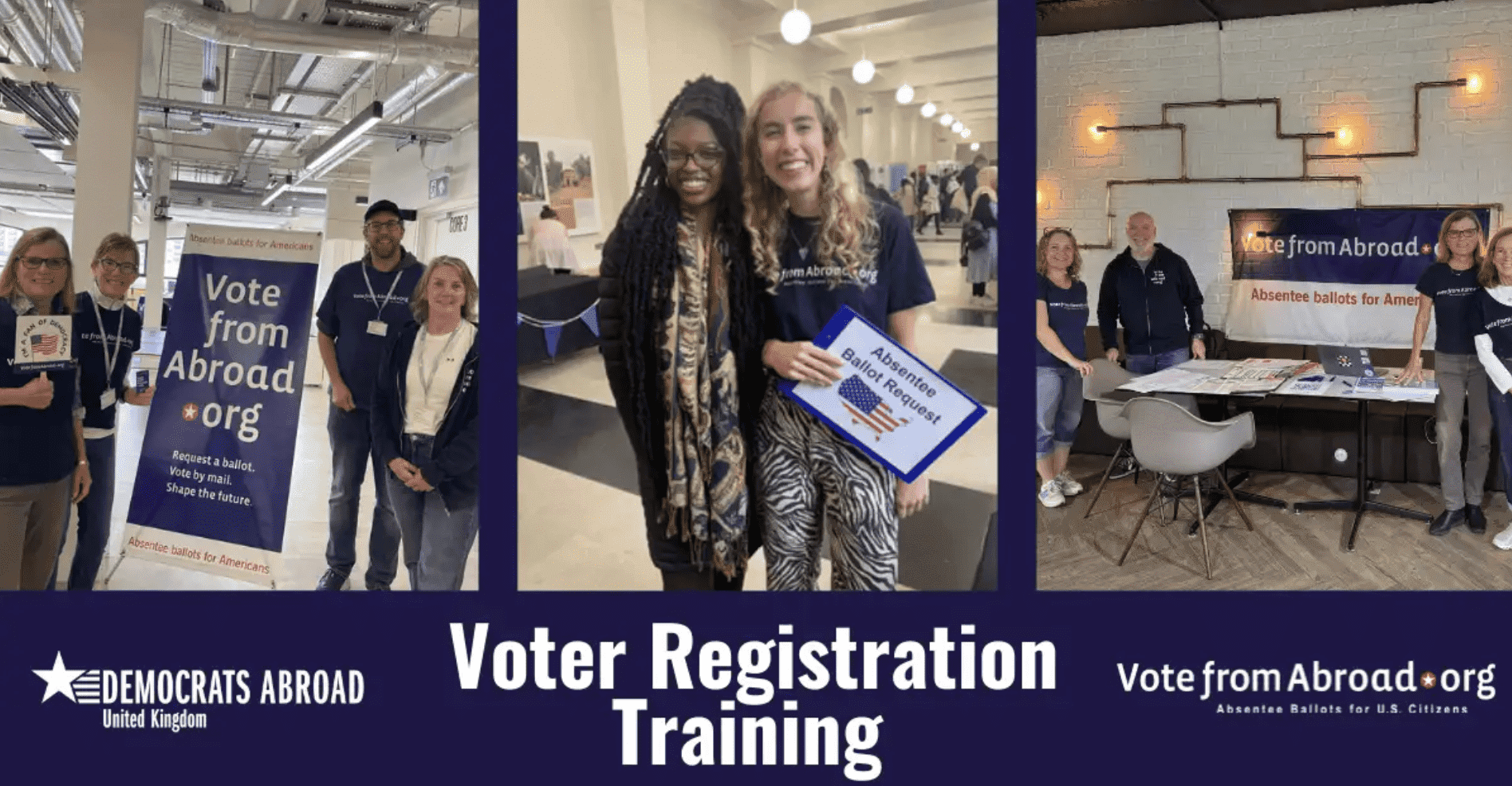 As part of our 2026 International Voter Registration Drive (IVRD), the Vote from Abroad/Get Out The Vote (GOTV) UK team is inviting all members of Democrats Abroad United Kingdom (DAUK) to learn or refresh their voter registration skills.