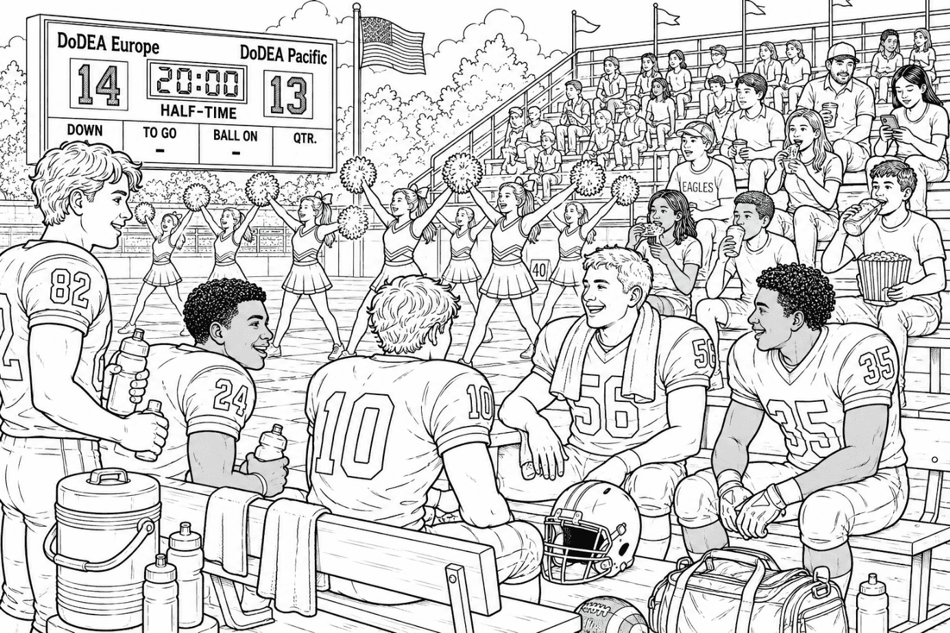 DoDEA Europe v DoDEA Pacific football game