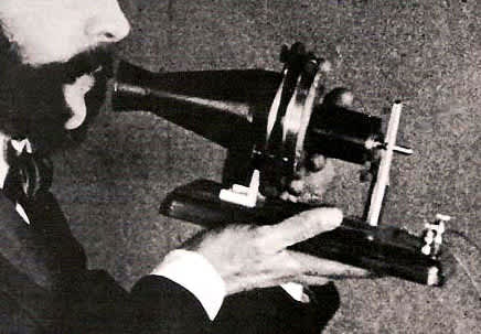 A very early telephone.