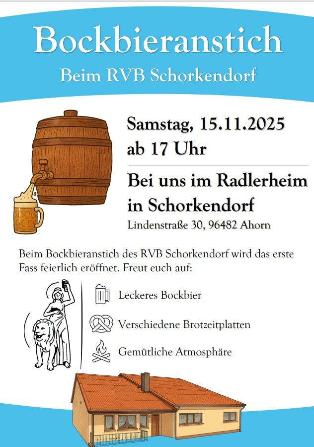 Veranstaltungsflyer für Bockbieranstich