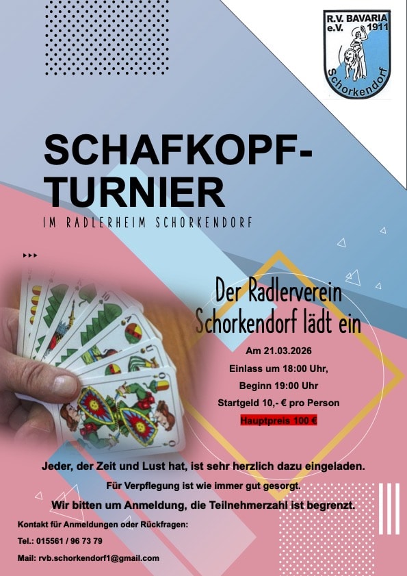 Veranstaltungsflyer für Schafkopfturnier März