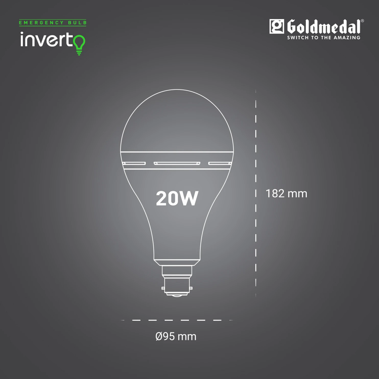 Goldmedal Inverto 20W Emergency Bulb price in Nepal-1