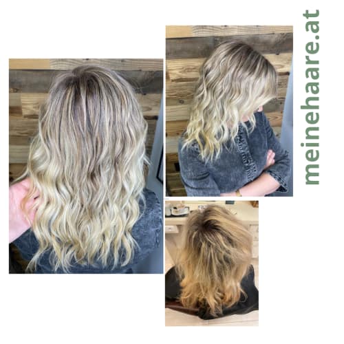 Frisuren-Bild von Friseur Franz Weingartshofer auf hairinspo: frau, kopfhaar, wellig, lang, stufenschnitt, beachwaves, mehrfarbig, balayage, lowlights, hellblond