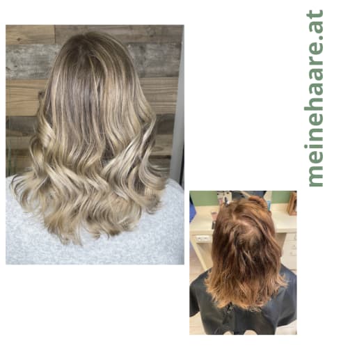 Frisuren-Bild von Friseur Franz Weingartshofer auf hairinspo: frau, kopfhaar, wellig, schulterlang, stufenschnitt, beachwaves, mehrfarbig, foilayage, braun, aschblond
