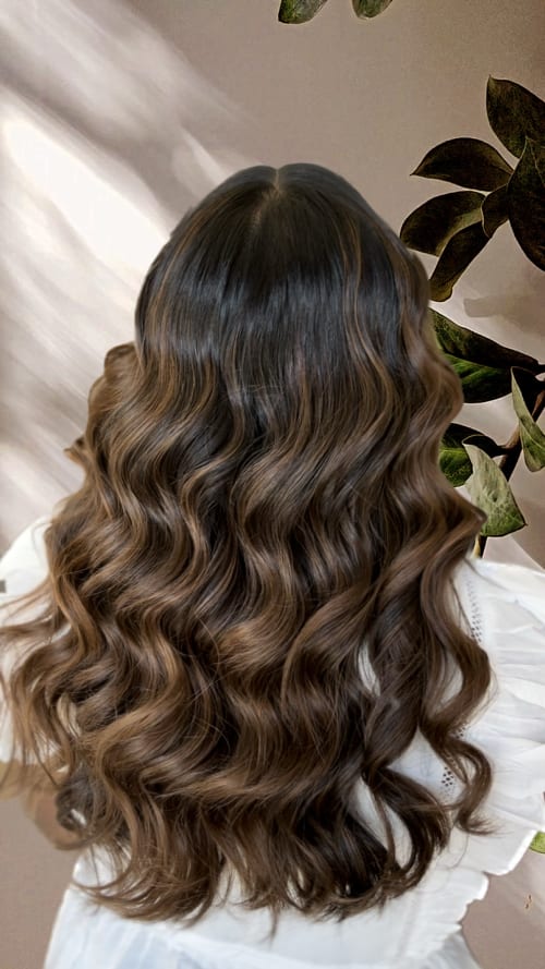 Frisuren-Bild von Nina Ignevski auf hairinspo: frau, kopfhaar, wellig, lang, waves, mehrfarbig, balayage, braun Frisuren-Bild von Nina Ignevski auf hairinspo: frau, kopfhaar, wellig, lang, waves, mehrfarbig, balayage, braun
