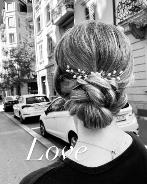 Frisuren-Bild von Petra Sommer auf hairinspo: frau, kopfhaar, glatt, lang, brautfrisur, mehrfarbig, mêches, blond