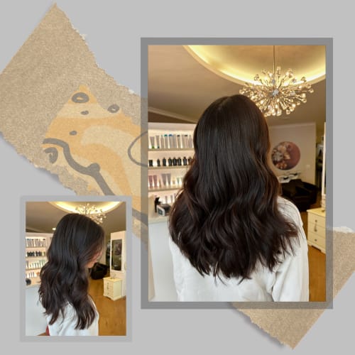 Frisuren-Bild von Unique Hair by Carolin Sander auf hairinspo: frau, kopfhaar, glatt, lang, stufenschnitt, beachwaves, curtainbangs, einfarbig, babylights, color refresh, braun, dunkelbraun Frisuren-Bild von Unique Hair by Carolin Sander auf hairinspo: frau, kopfhaar, glatt, lang, stufenschnitt, beachwaves, curtainbangs, einfarbig, babylights, color refresh, braun, dunkelbraun