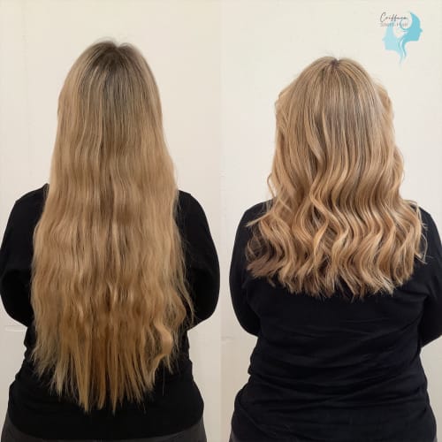 Frisuren-Bild von Lisa Fischer auf hairinspo: frau, kopfhaar, wellig, lang, stufenschnitt, mehrfarbig, mêches, hellblond