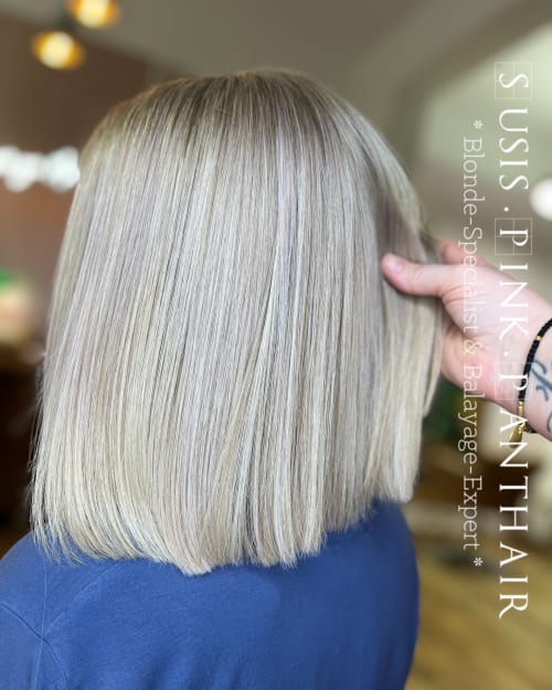 Frisuren-Bild von Susi Frey auf hairinspo: frau, kopfhaar, glatt, schulterlang, longbob, mehrfarbig, babylights, highlights, weiss, dunkelblond