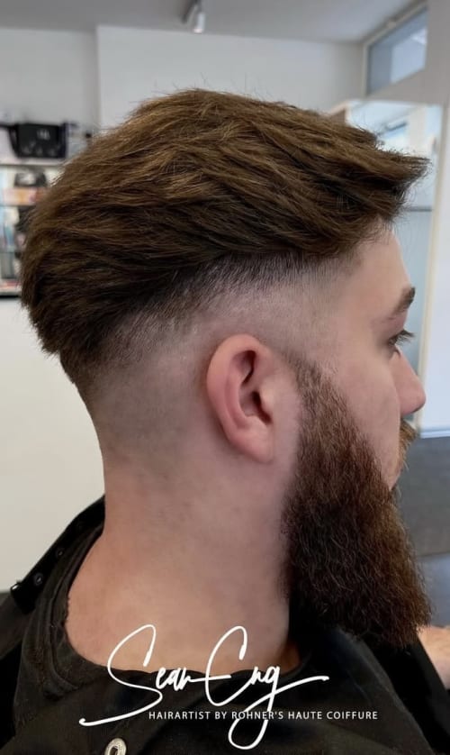 Frisuren-Bild von Sean Eng auf hairinspo: mann, kopfhaar, bartbereich, wellig, kurz, kurzhaarschnitt, fadecut, einfarbig, haarfarbe, braun