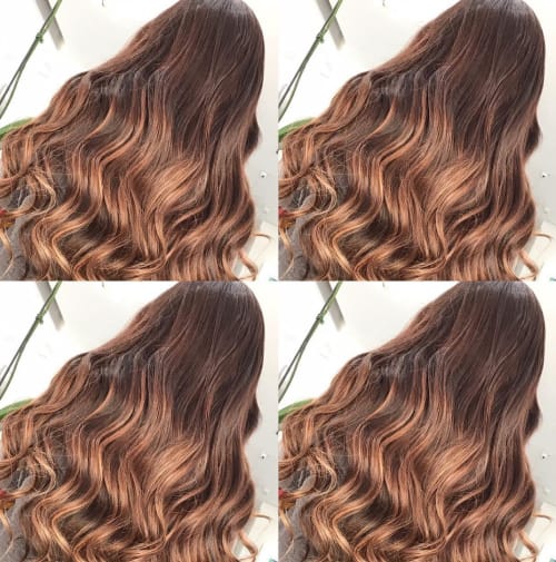 Frisuren-Bild von Muse Hairstyles auf hairinspo: frau, kopfhaar, wellig, lang, hochsteckfrisur, einfarbig, haarfarbe, rotbraun