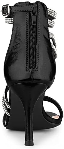 Vue 3 de Femmes Pu Bride Cheville