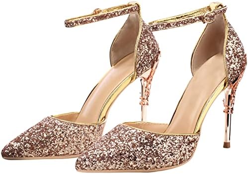 Vue 3 de Escarpins Sandales Paillette Femme