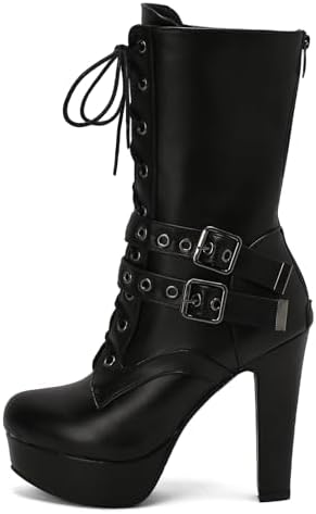 Vue 7 de Black Plateforme Bottes Mid