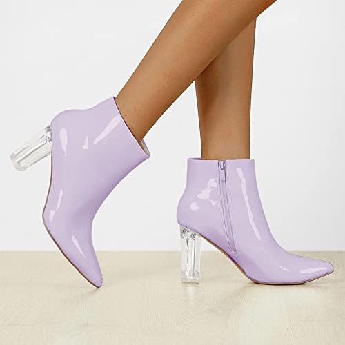 Vue 2 de Femme Bottines Transparentes Talons