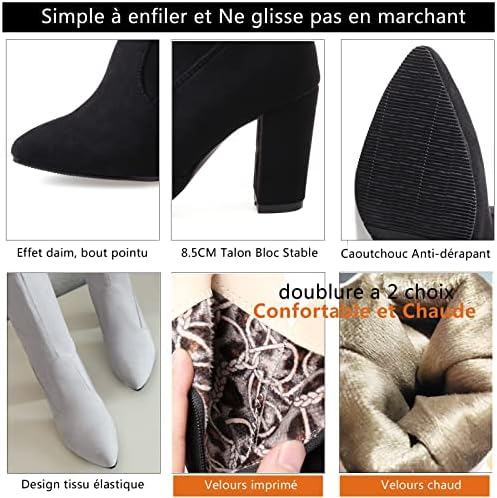 Vue 4 de Bottes Cuissardes Femme Hiver