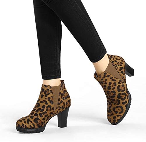 Vue 2 de Bottes Chelsea Talon Imprime