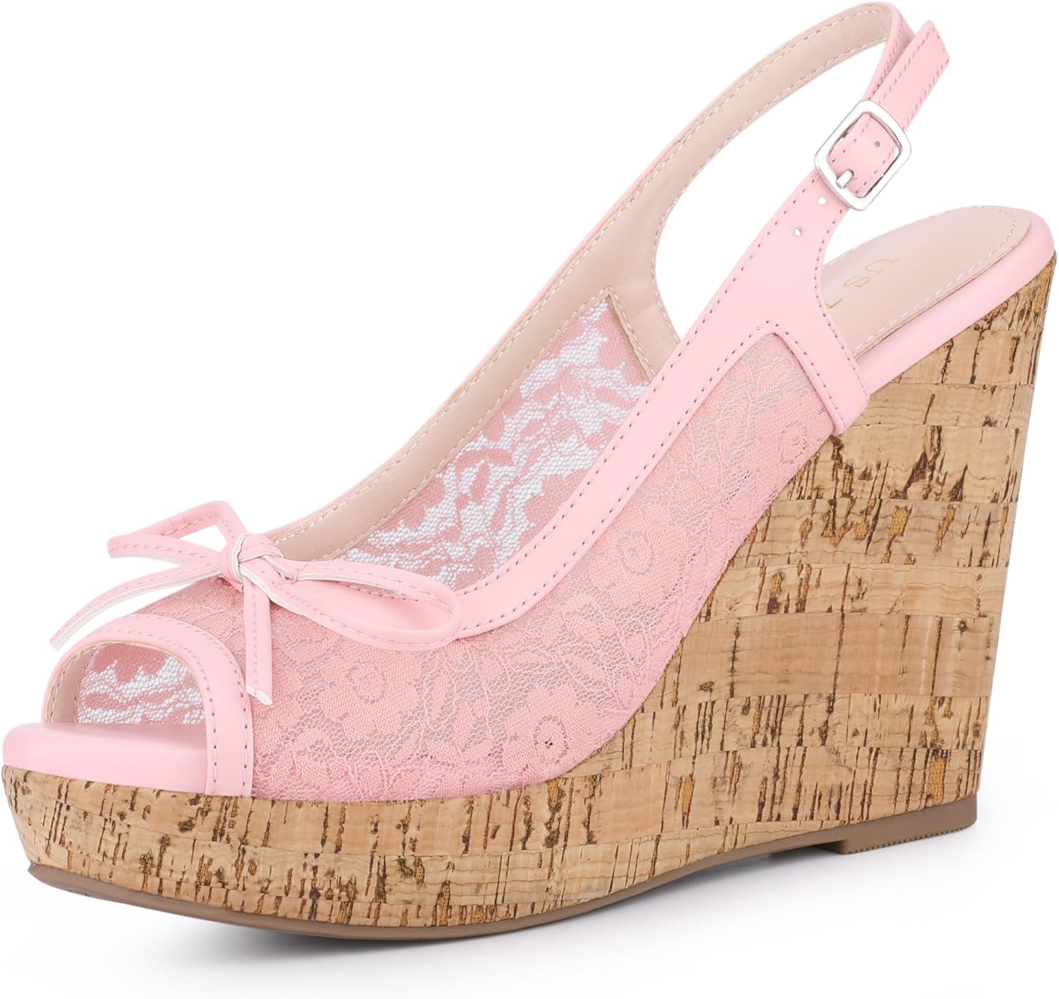 Femmes Talons Plateforme Bois